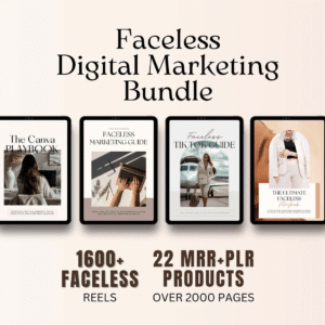 22 Resellable Faceless Marketing Products | DFY Digital Content + MRR License