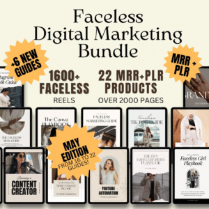 22 Resellable Faceless Marketing Products | DFY Digital Content + MRR License
