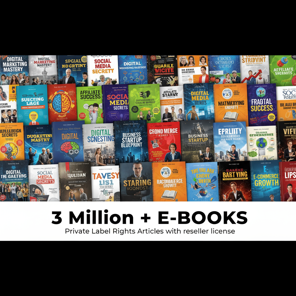 3 Million+ eBooks & PLR Articles Mega Bundle | Includes Reseller Rights & Bonus Content